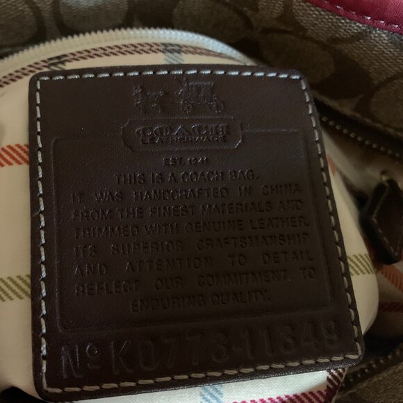 Coach Pink and Tan Bag - Picture 5 of 5